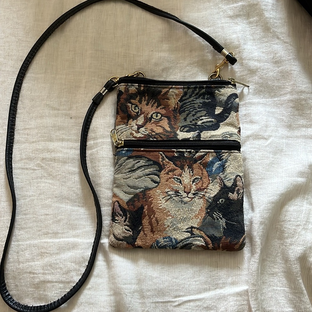 Cat Tapestry Crossbody Bag